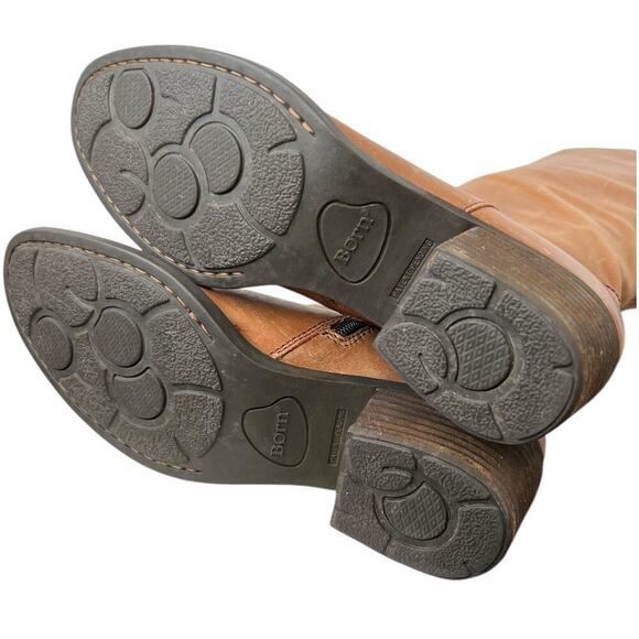 BORN the Bley Tall Riding Boots in Tan Brown Leather Women's Size 8M - Picture 14 of 16